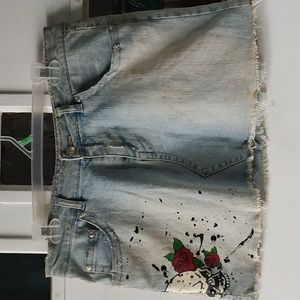 Jean mini skirt